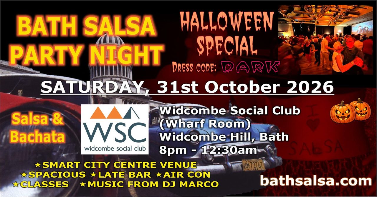 BathSalsa Party 👻🎃 HALLOWEEN SPECIAL! Dress Code: DARK! 🎃👻 (Sat, 31st Oct)