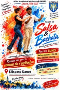 Cours de SALSA et BACHATA @ Rombas 57