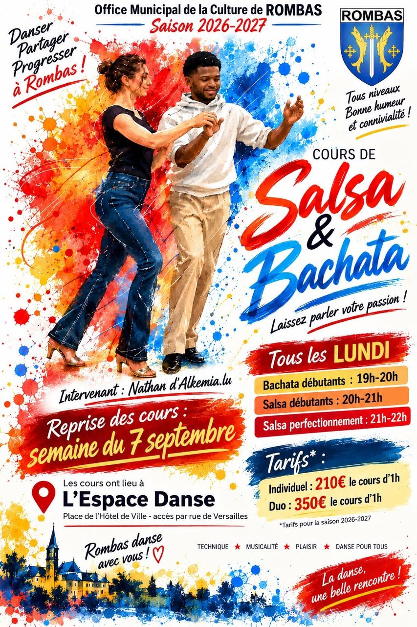 Cours de SALSA et BACHATA @ Rombas 57