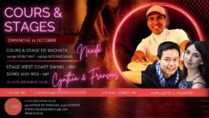 COURS / STAGES BACHATA & SOIRÉE 100% WCS 💃🏼🕺🏼