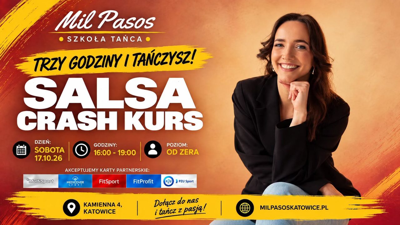 CRASH COURSE SALSA – 3H I TAŃCZYSZ! SOBOTA 16:00-19:00 – 17.10.2026!
