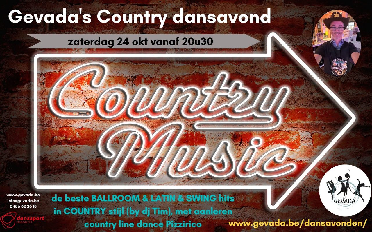 Dansavond Country style ballroom & latin & swing
