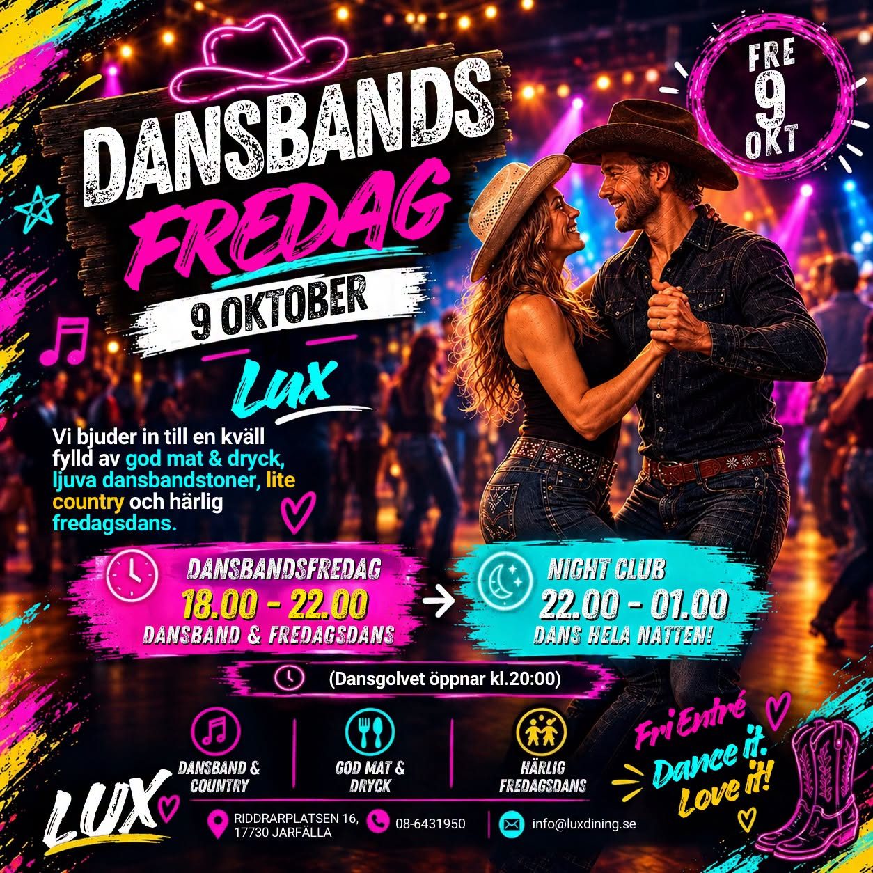 DANSBANDSFREDAG PÅ LUX! 💃🎶🍸