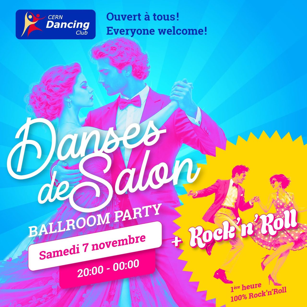 💃 Danses de salon & Rock&rsquo;n&rsquo;Roll Party au CERN 🕺