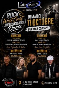 🔷DIMANCHE 11 Octobre🔷ROCK WEST COAST SUNDAY DANCE 🔷
