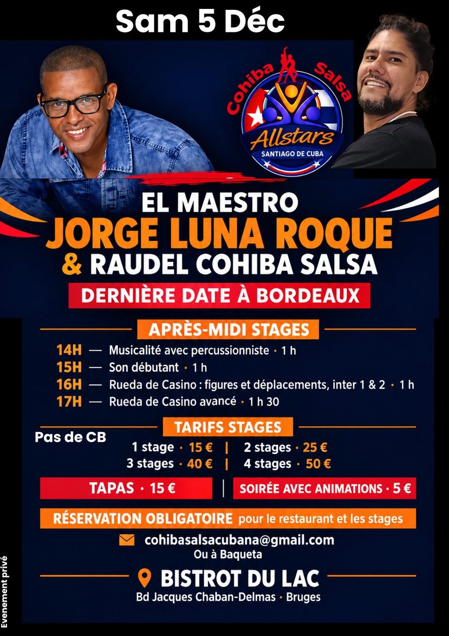 El Maestro Jorge Luna Roque, dernière date à Bordeaux