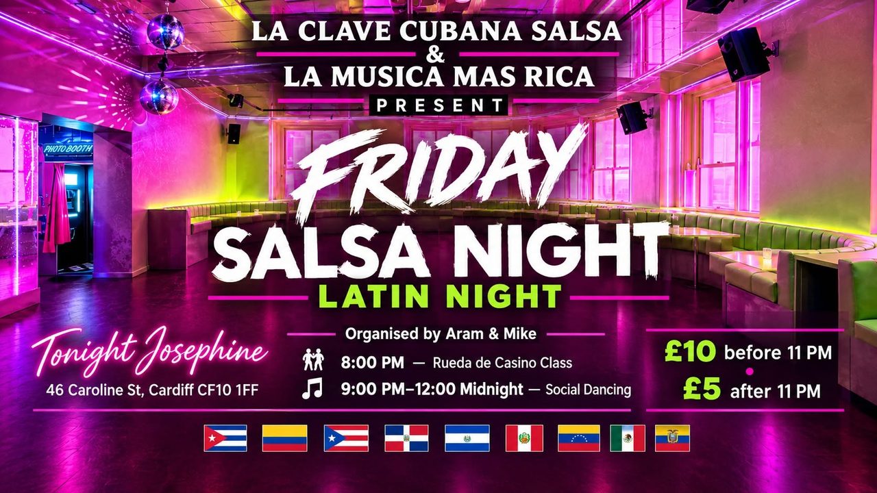 Friday Salsa Party – Cardiff City Centre