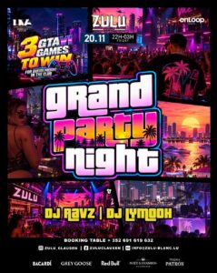 GRAND PARTY NIGHT (GTA VI GIVEAWAY) 🌴 • ZULU CLAUSEN • 20/11/2026