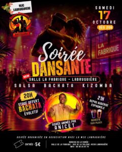 GRANDE SOIRÉE DANSANTE DE LA FABRIQUE l LABRUGUIÈRE – SALSA • BACHATA • KIZOMBA