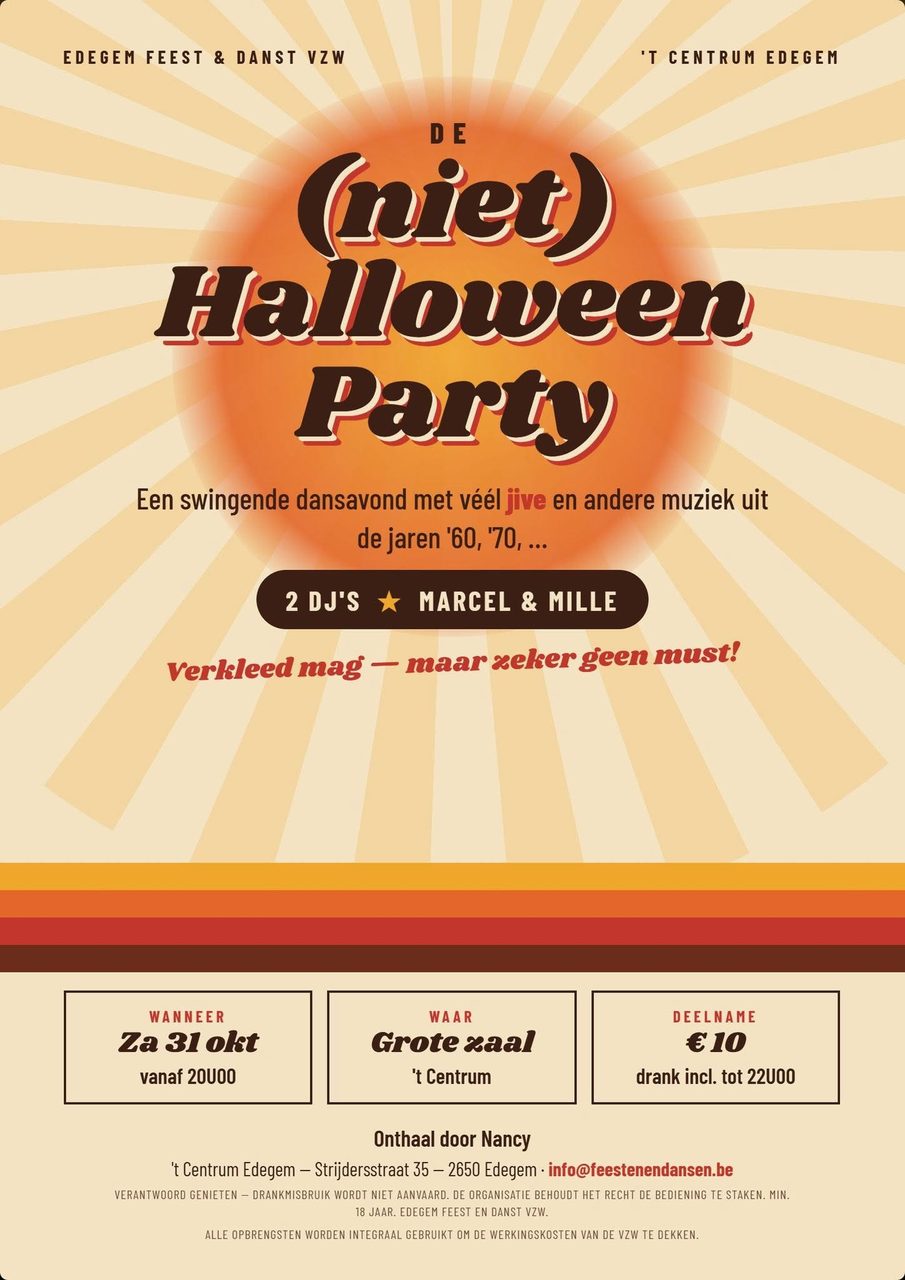 Halloween jive party met dj Marcel en dj Mille