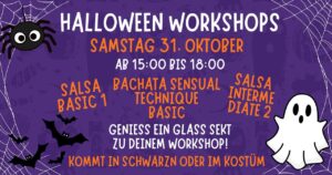 HALLOWEEN WORKSHOPS: Salsa Basic 1, Bachata Sensual Technique, Salsa Intermediate 2
