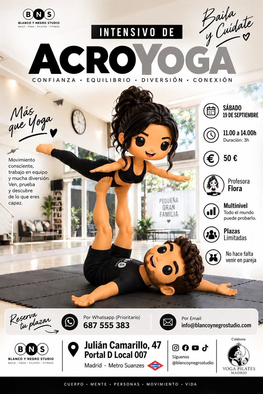 Intensivo de AcroYoga en Blanco y Negro Studio