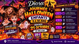 🎃 Journée Halloween Enfants chez DIOSA 👻 – Mercredi 21 octobre | 5–10 ans