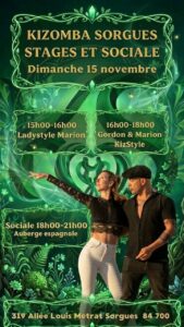 Kizomba Sorgues Stages et Sociale #Gordon et Marion