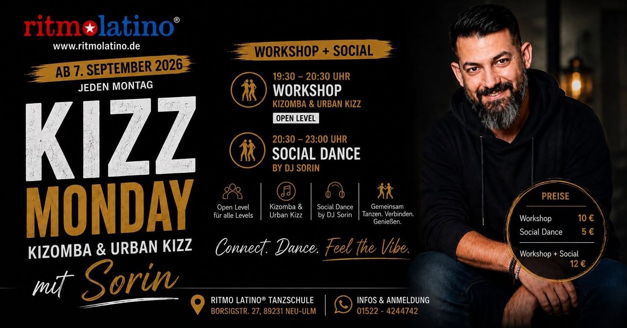KIZZ MONDAY – Kizomba & Urban Kizz mit Sorin