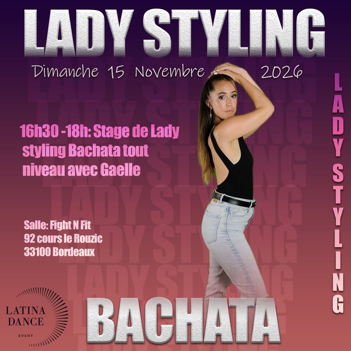 Lady sytling Bachata avec Gaëlle