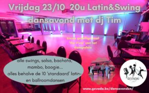 Latin & Swing dansavond vr 23/10