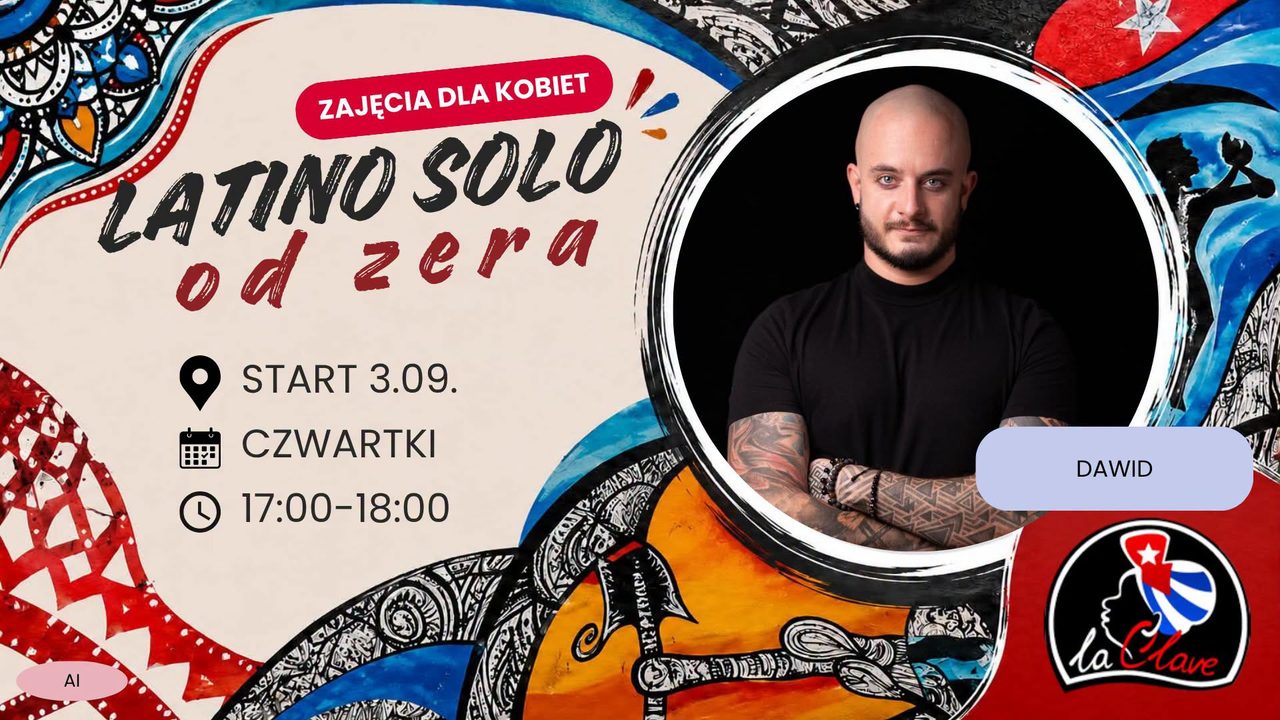 LATINO SOLO OD ZERA – ZAJĘCIA DLA KOBIET | NOWA GRUPA | CZWARTKI 17:00 | START 3.09