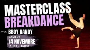 Masterclass breakdance avec bboy Randy – tous niveaux dès 10 ans