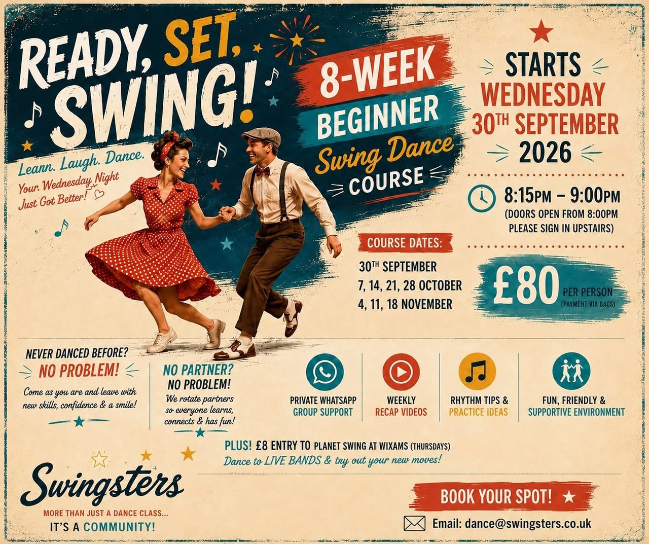 Ready, Set, Swing – 8 week Beginners Course