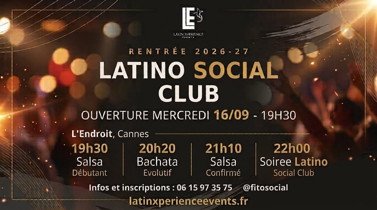 Rentrée 2026/27 Mercredis sur Cannes – Latin Xperience by Fito