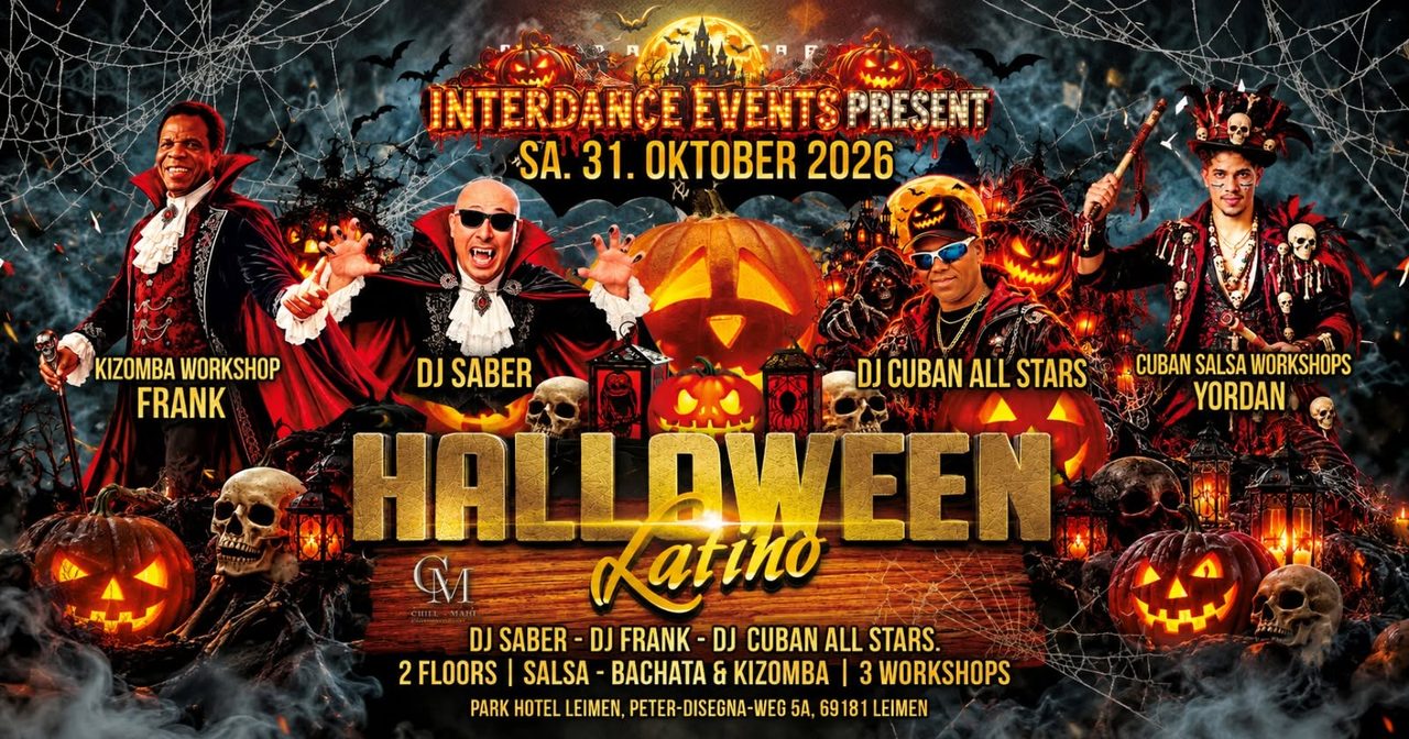 Sa. 31.10.2026 ⭐ HALLOWEEN LATINO ⭐ SBK – 2 FLOORS – 3 DJs – 3 WORKSHOPS