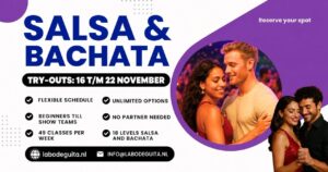 Salsa & Bachata Try-Out Week, November 16 till 22