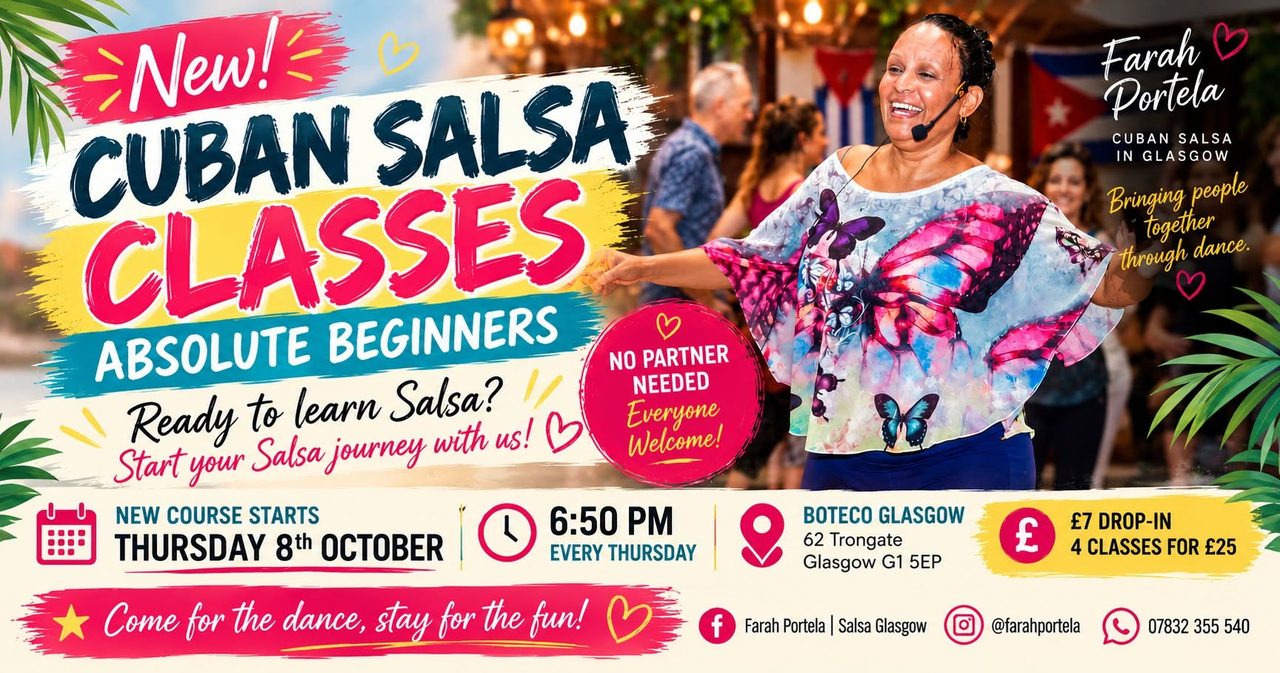 Salsa Dance Classes for Absolute Beginners – Thursdays at 6.50pm from 8th of October @Boteco