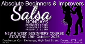 Salsa – Learn to Dance 💃🕺(Absolute Beginners) 6 Week course. Weekly improvers too.
