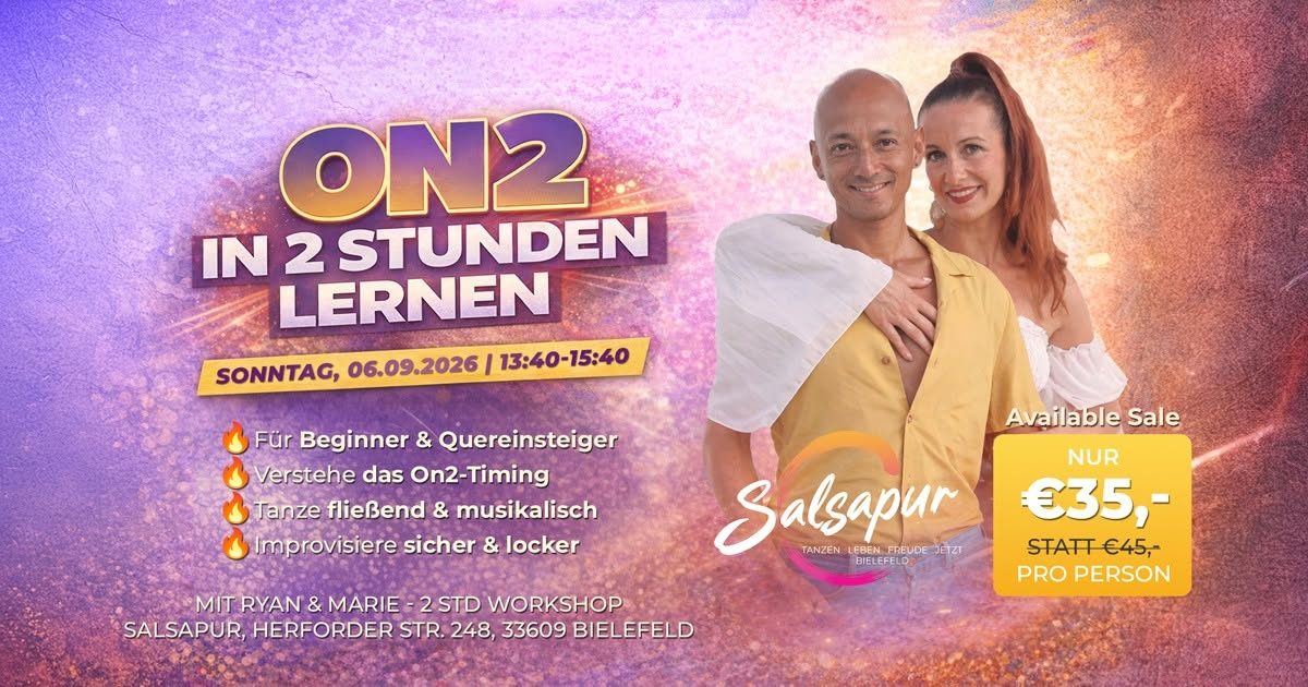 ✨Salsa On2 Workshop So 08.11.2026 – Bielefeld ✨