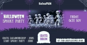 SalsaFUN Halloween spooky party met gratis Salsa workshop (open level) – Geel Ten Aard
