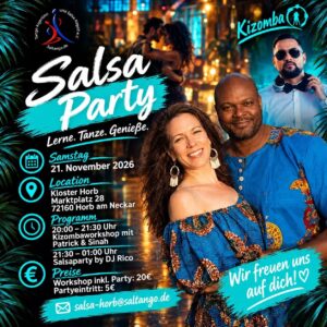 Salsaparty mit Kizombaworkshop by Patrick& Sinah, Music by DJ Rico