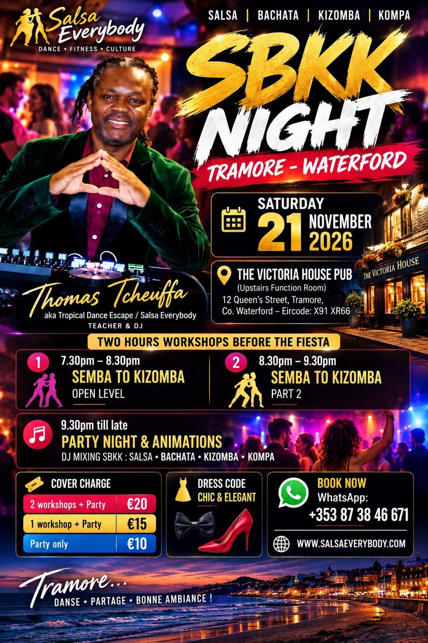 SBKK Night Tramore | Salsa, Bachata, Kizomba & Kompa | 21 November 2026