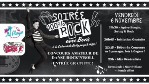 ⚫️⚪️ Soirée 100% Rock – CONCOURS amateur de danse ROCK’N’ROLL (entrée gratuite)