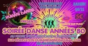 Soirée années 80 au profit d&rsquo;une asso humanitaire