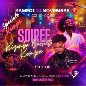Soirée Kizomba Bachata Kompa spécial kompa, la buvette du pont