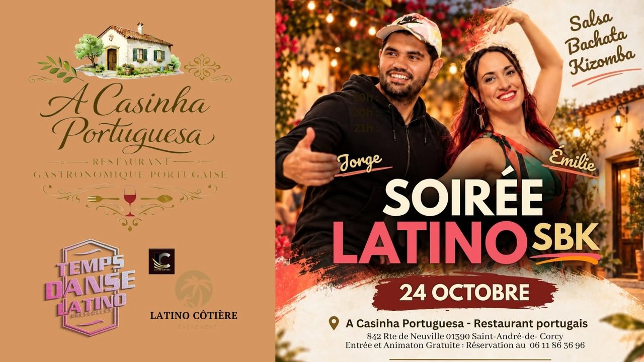 SOIRÉE LATINO – 24 OCTOBRE 📍 A Casinha Portuguesa – Restaurant portugais