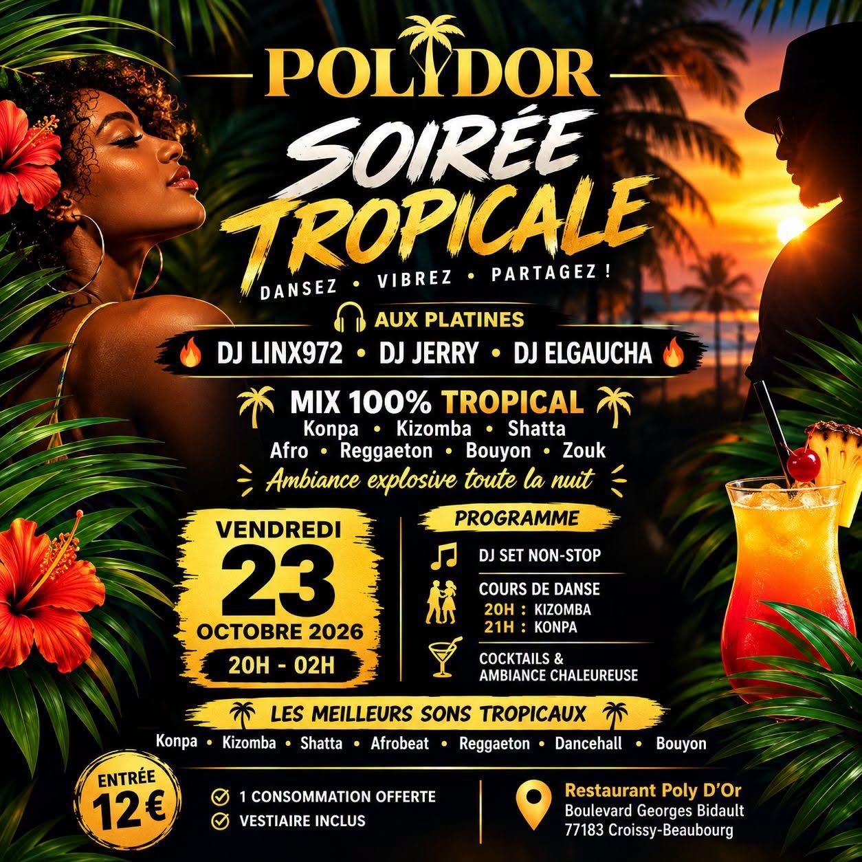 Soirée « TROPICALE » 100%