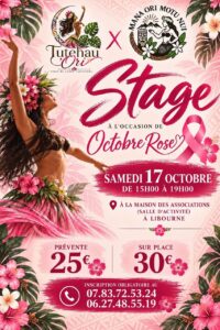 Stage danse tahitienne Octobre rose