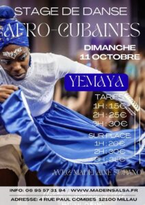 💙 STAGE DE DANSE AFRO-CUBAINE & SALSA ( YEMAYA )💙🌊