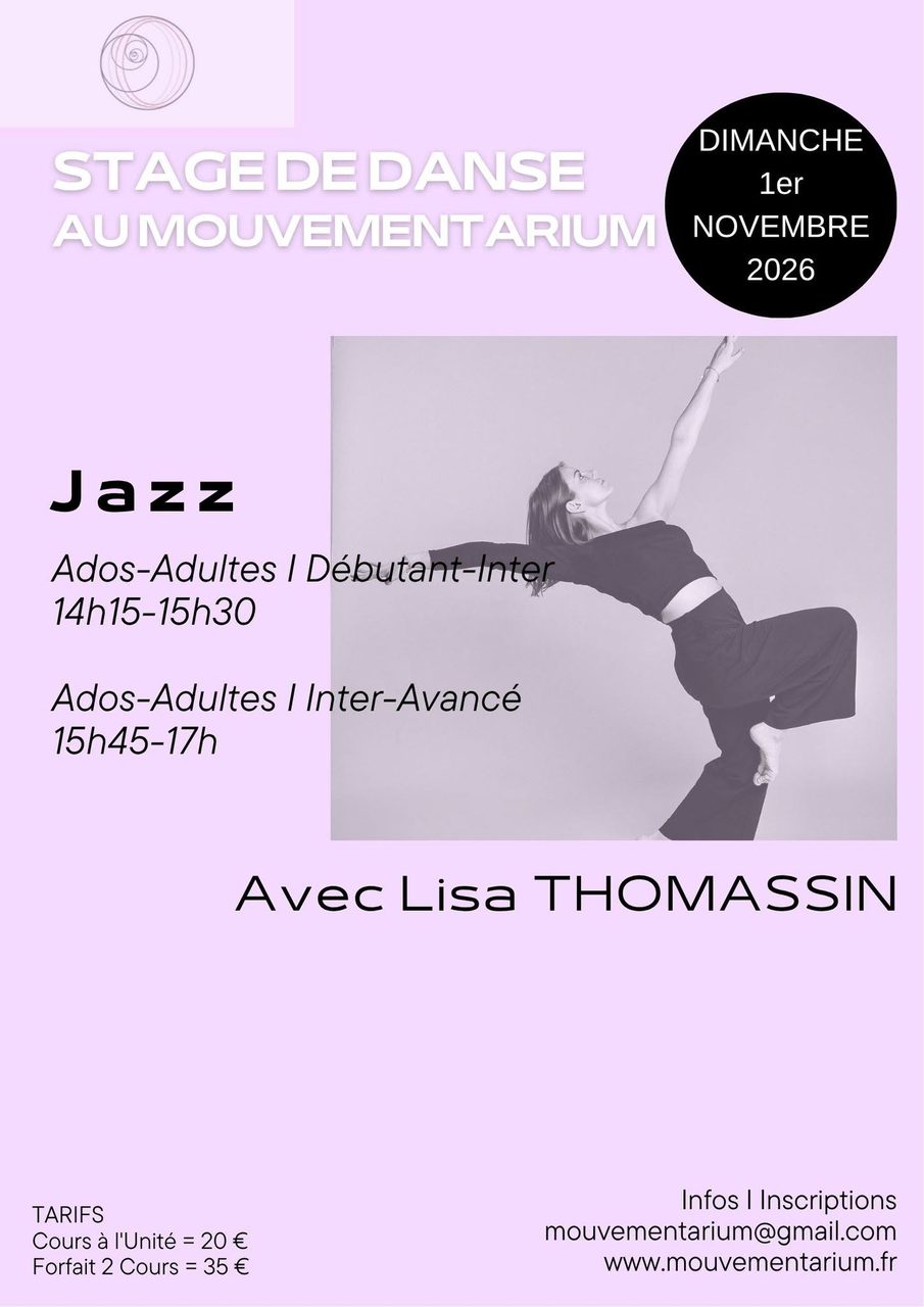 STAGE DE DANSE JAZZ AVEC LISA THOMASSIN