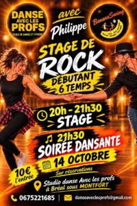 Stage de Rock (6 temps) et soirée dansante au Studio danse à Bréal