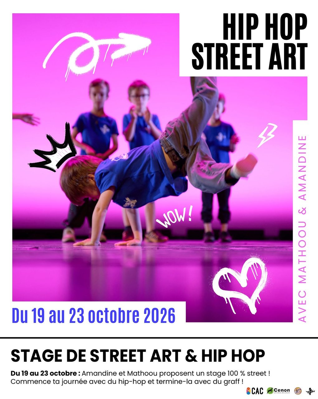Stage de street-art et danse Hip hop pendant les vacances !