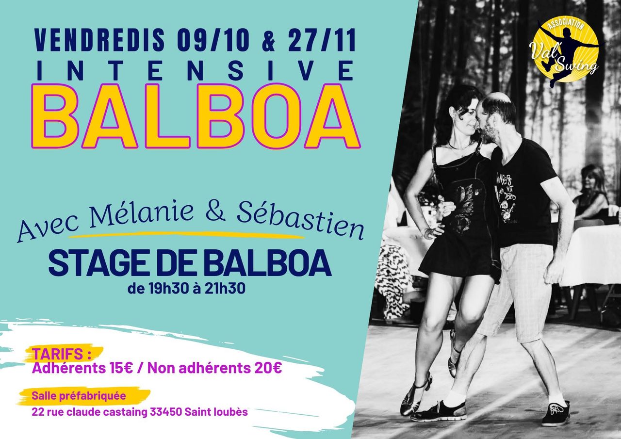 Stage intensif de Balboa – Avec Mélanie & Sébastien