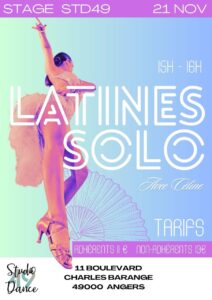 Stage Latines Solo – Samedi 21 Novembre avec Céline