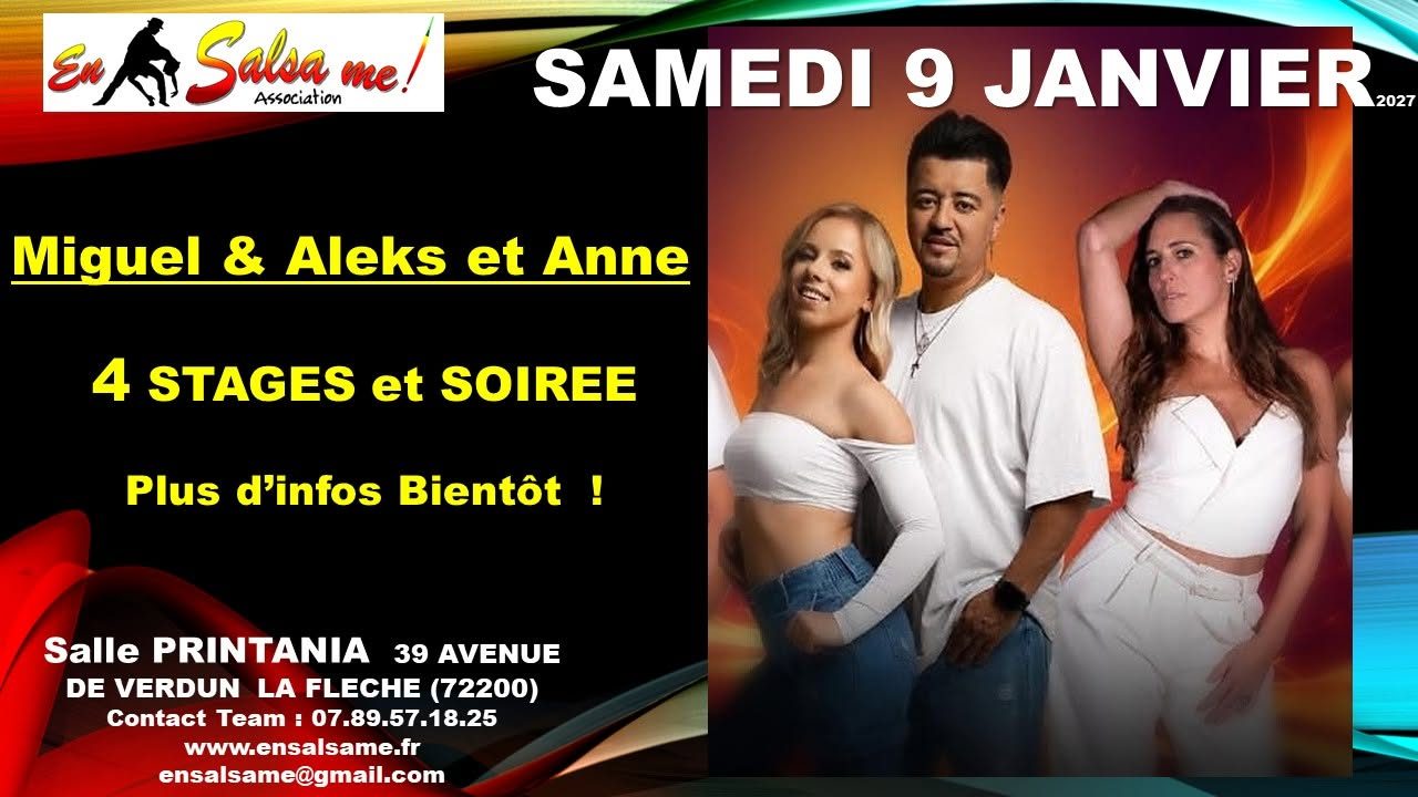 STAGES avec MIGUEL & ALEKS et ANNE + SOIREE BSK