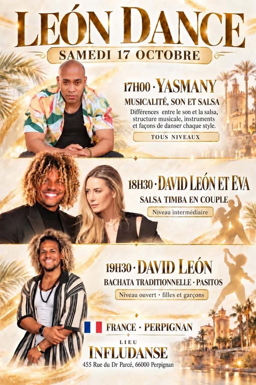 ✨ STAGES David Léon & Yasmany (Guest)— 17 OCTOBRE | PERPIGNAN ✨
