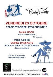 Stages de danse rock et pratique Rock et West Coast avec Christine Ellevi&rsquo;Danse