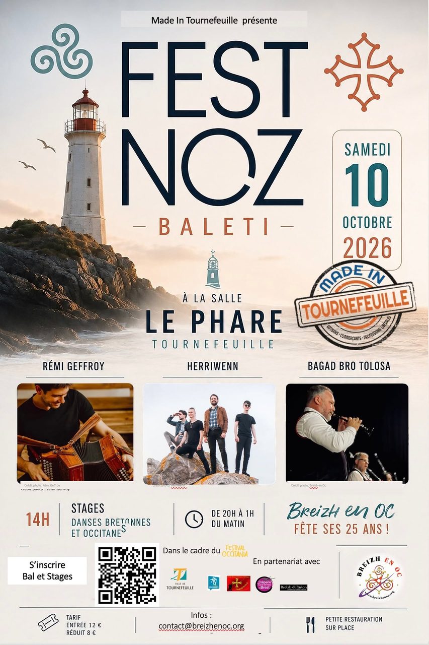 Stages de danses Bretonnes et Occitanes et Grand BAL Fest Noz BALETI