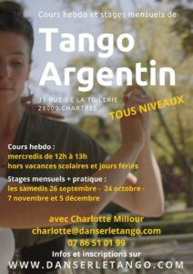 Stages de Tango à Chartres + Pratiques